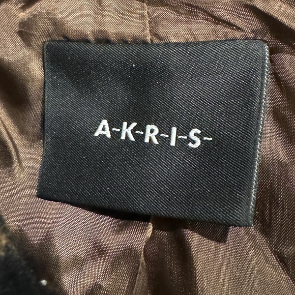 Akris size 10 black camel alpaca designer jacket - Picture 8 of 8